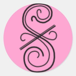 Rond Sticker de ligne courbe