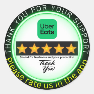 Rond Sticker de livraison Uber Eats | Dashage de porte 