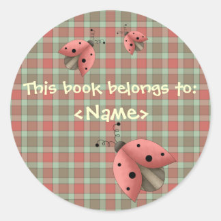 Rond Sticker de livre de lotte de jardin de campagne (r