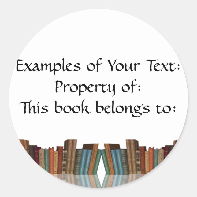 Rond Sticker de livre encadré (Devant)