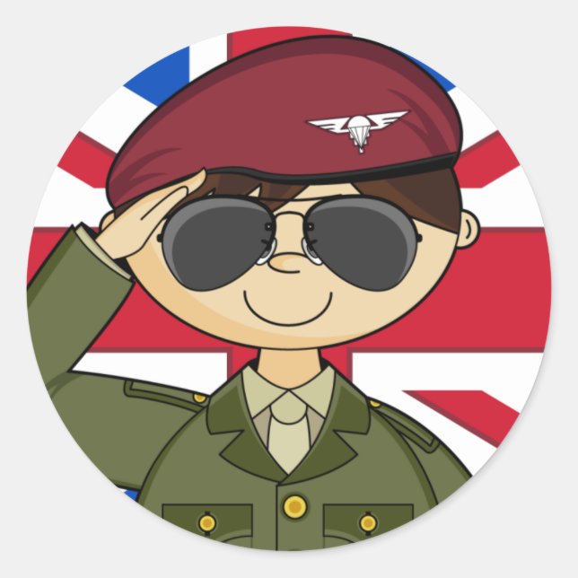 Rond Sticker de l'officier de l'armée britannique (Devant)