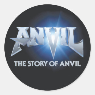 ROND STICKER DE LOGO DE FILM ANVIL NOIR