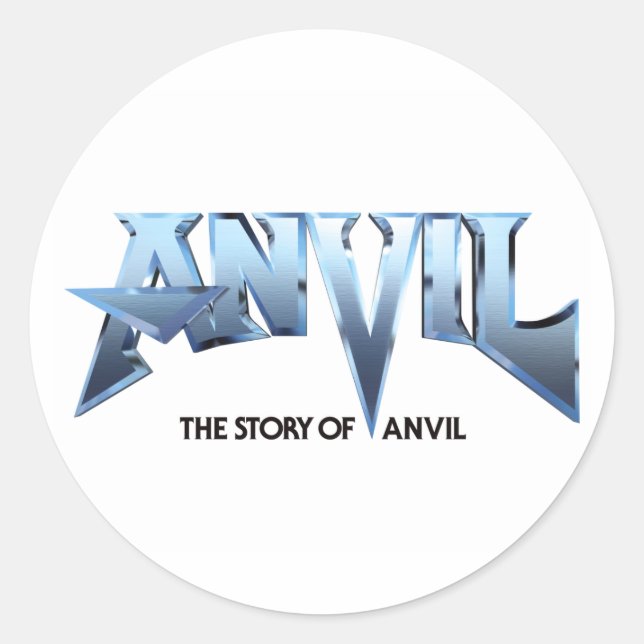 ROND STICKER DE LOGO DU FILM ANVIL BLANC (Devant)