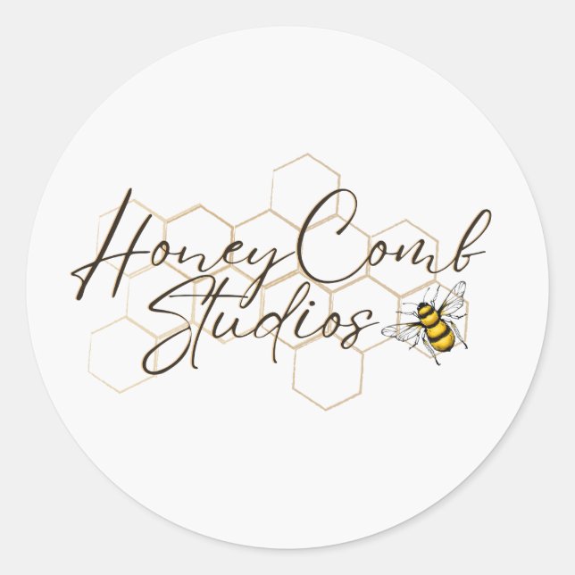 Rond Sticker de logo HoneyComb Studios (Devant)