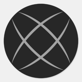 Rond Sticker de logo noir