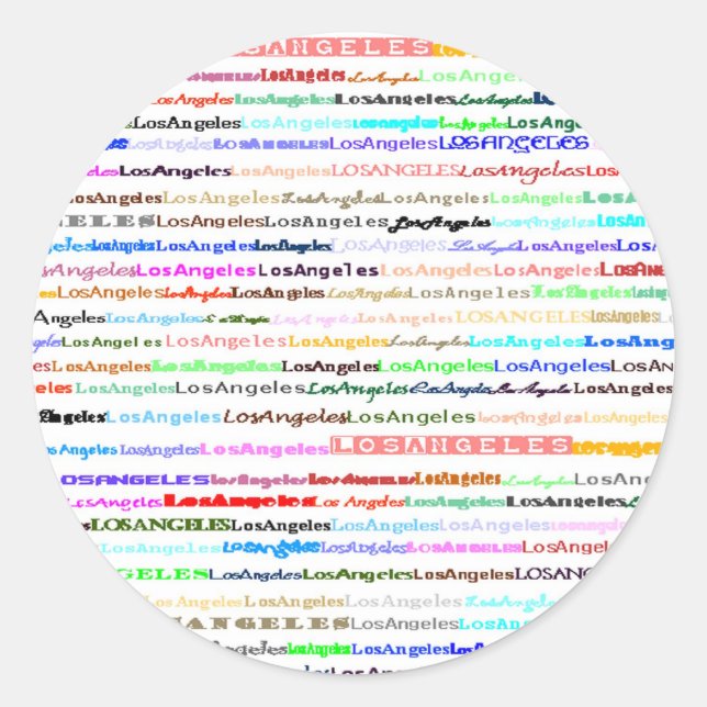 Rond Sticker de Los Angeles (Devant)