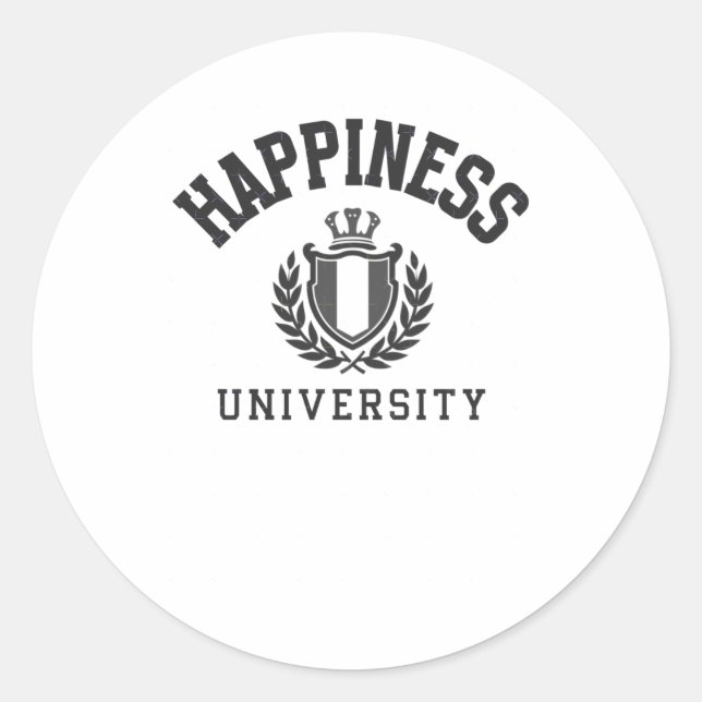 Rond Sticker de l'université Happiness (Devant)