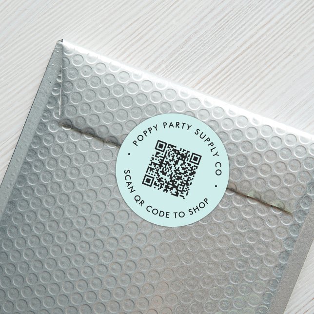 Rond Sticker de magasin de code QR personnalisé (Créateur téléchargé)