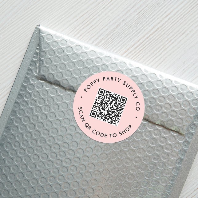 Rond Sticker de magasin de code QR personnalisé (Créateur téléchargé)