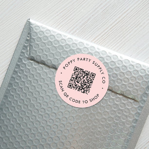 Rond Sticker de magasin de code QR personnalisé