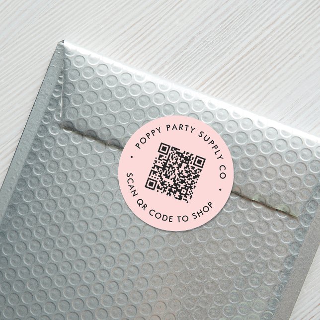Rond Sticker de magasin de code QR personnalisé (Créateur téléchargé)