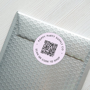 Rond Sticker de magasin de code QR personnalisé