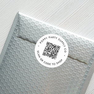Rond Sticker de magasin de code QR personnalisé