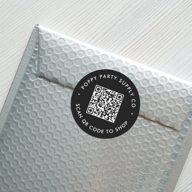 Rond Sticker de magasin de code QR personnalisé (Créateur téléchargé)
