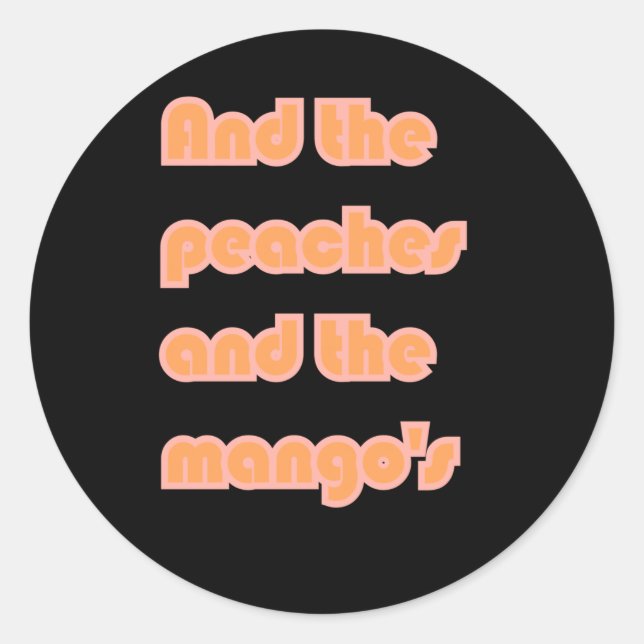 Rond Sticker de Mango Peaches (Devant)