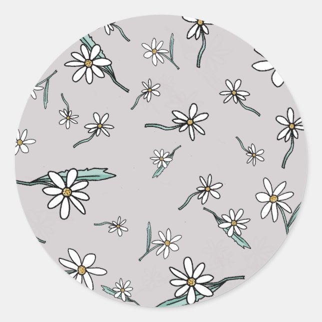 Rond Sticker de marguerite (Devant)