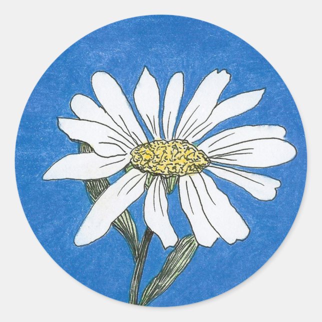 Rond Sticker de marguerite (Devant)