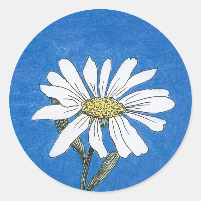 Rond Sticker de marguerite (Devant)