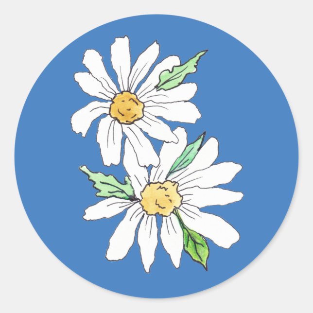 Rond Sticker de marguerite (Devant)