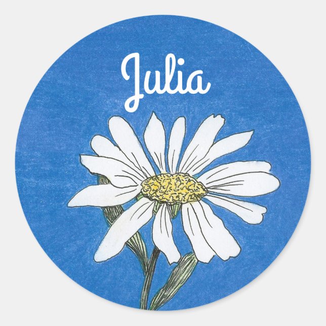 Rond Sticker de marguerite personnalisé (Devant)