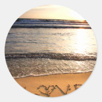Sticker de mariage de plage