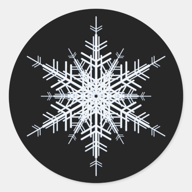 Rond Sticker de mariage d'hiver (Devant)