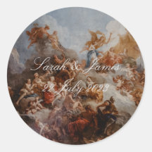 Sticker de mariage élégant Art Vintage