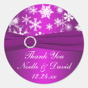 Rond Sticker de mariage préféré aux flocons de neige vi