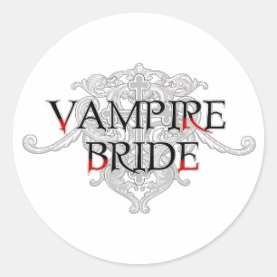 Rond Sticker de mariée Vampire