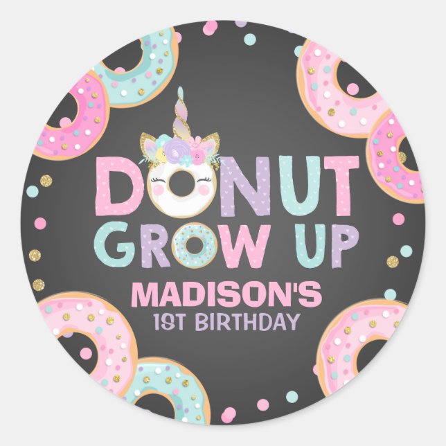 Rond Sticker de marque de la fête des beignes Croissanc (Devant)