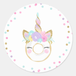 Rond Sticker de marque de la fête des beignes Croissanc