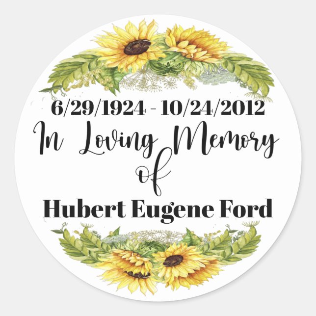 Rond Sticker de Memoriam (Devant)