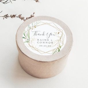 Rond Sticker de Merci de verdure Airy Favor