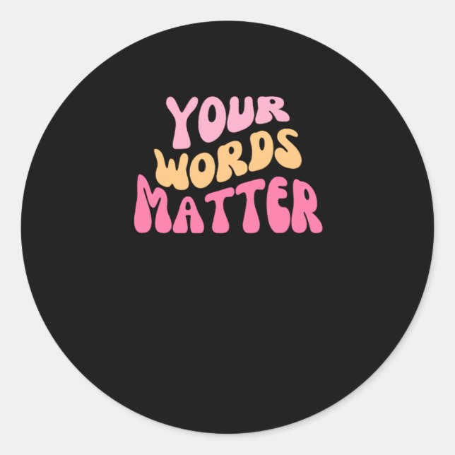 Rond Sticker de mots (Devant)