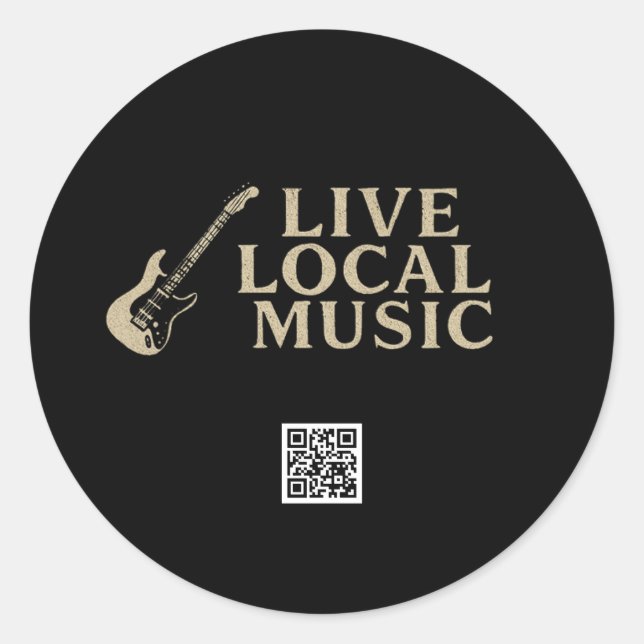 Rond Sticker de musique locale en direct (Devant)