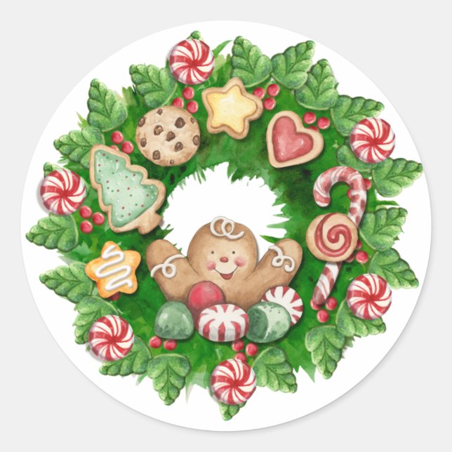 Rond Sticker de Noël (Devant)