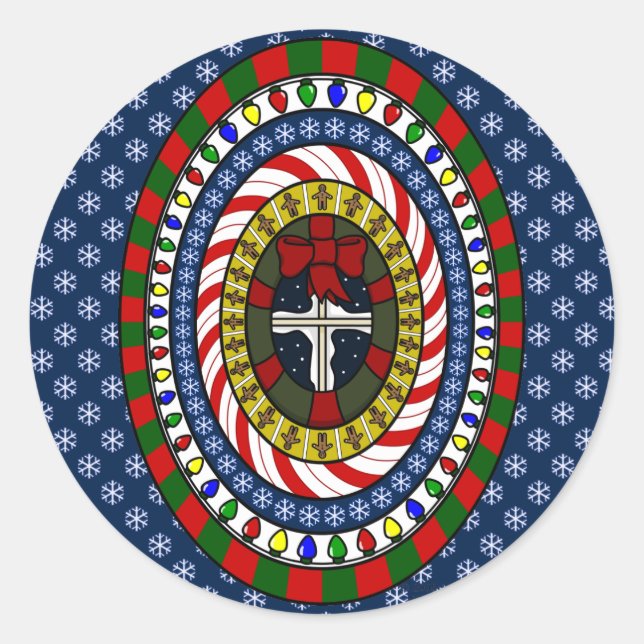 Rond Sticker de Noël (Devant)