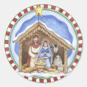 Rond Sticker de Noël