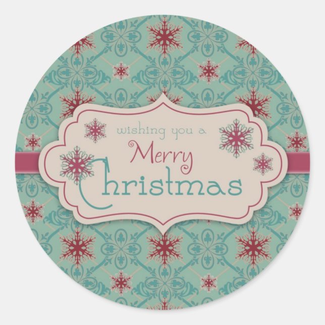 Rond Sticker de Noël classique 2 (Devant)
