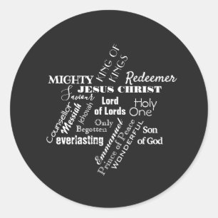 Rond Sticker de Noël de Jésus