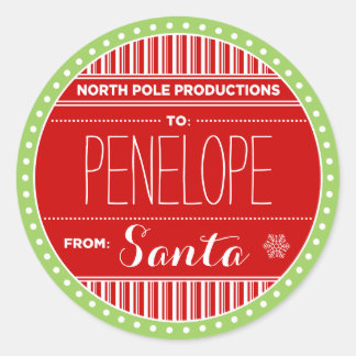Rond Sticker de Noël de North Pole Productions