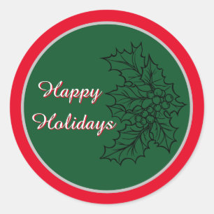 Rond Sticker de Noël festif