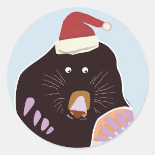 Rond Sticker de Noël Garden Mole