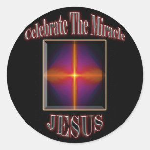 Rond Sticker de Noël Jésus