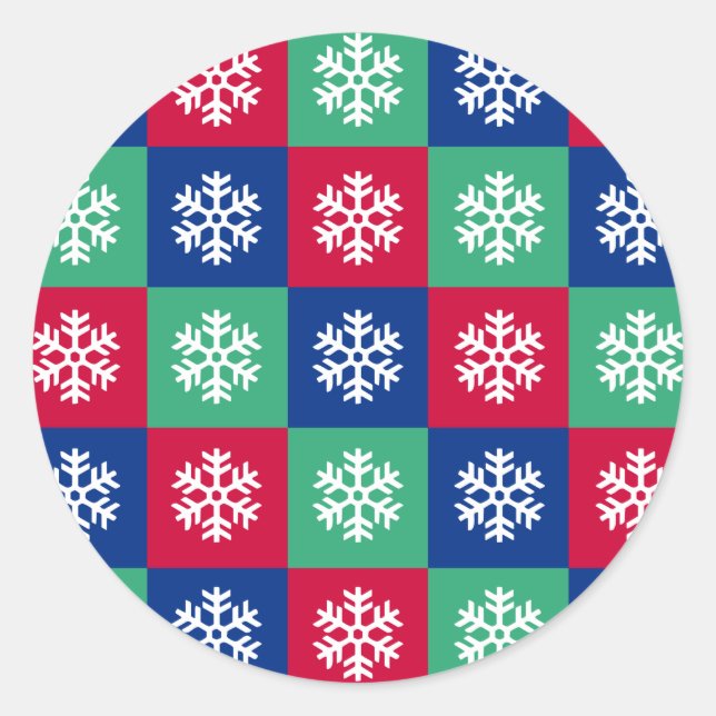 Rond Sticker De Noël Joyeux Et Lumineux (Devant)