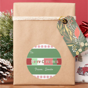 Rond Sticker De Noël Montré Rouge Mais Vous Choisissez