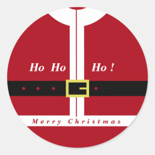 Rond Sticker de Noël Père Noël - Amusant
