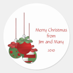 Rond Sticker de Noël personnalisé