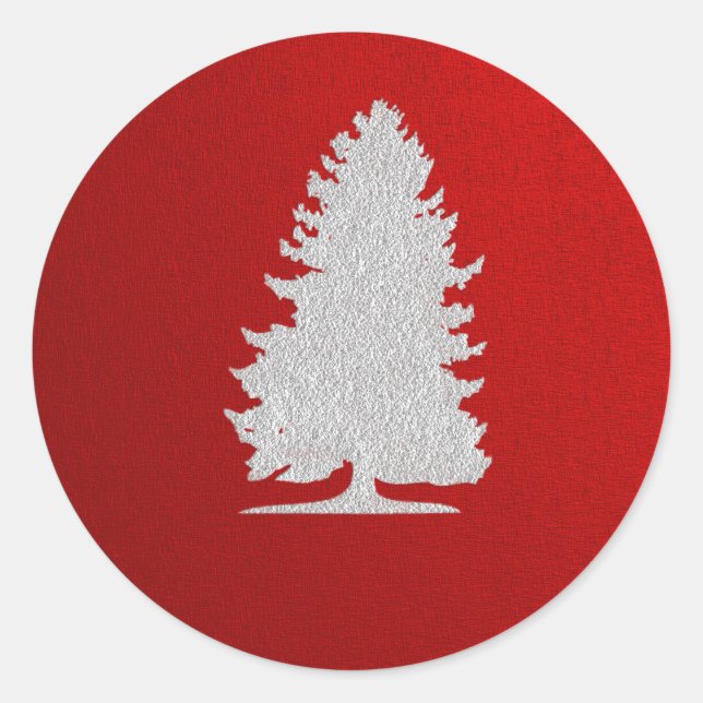 Rond Sticker de Noël Silhouette (Devant)