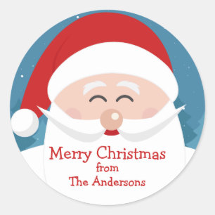 Rond Sticker de nom d'arrondi de la clause Santa person